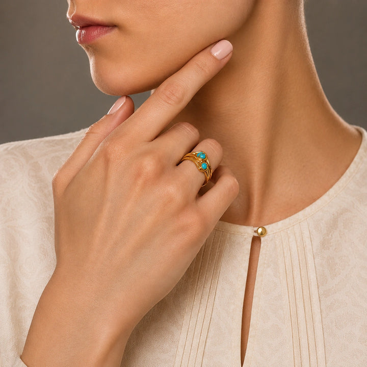 Tropical Pools Gold Ring
