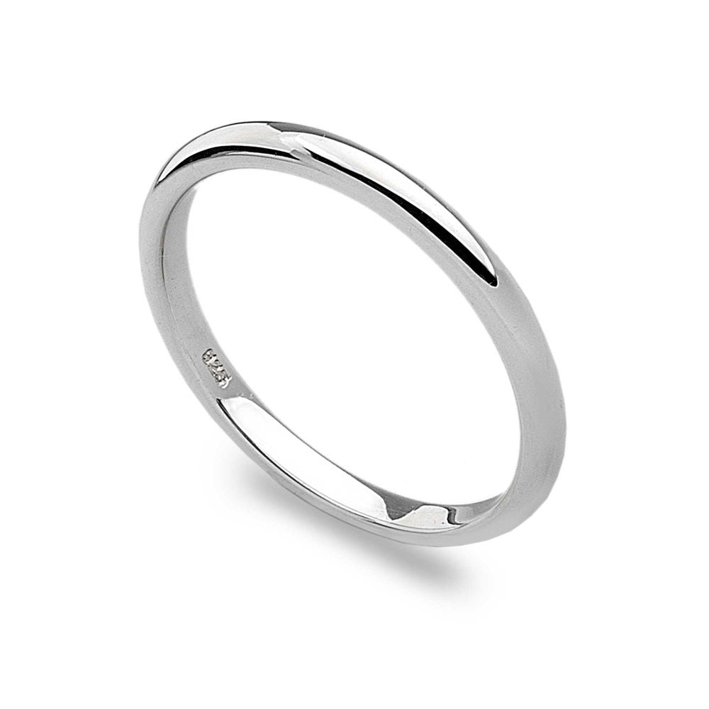 D-Shaped Stacking Ring – Silver Australia