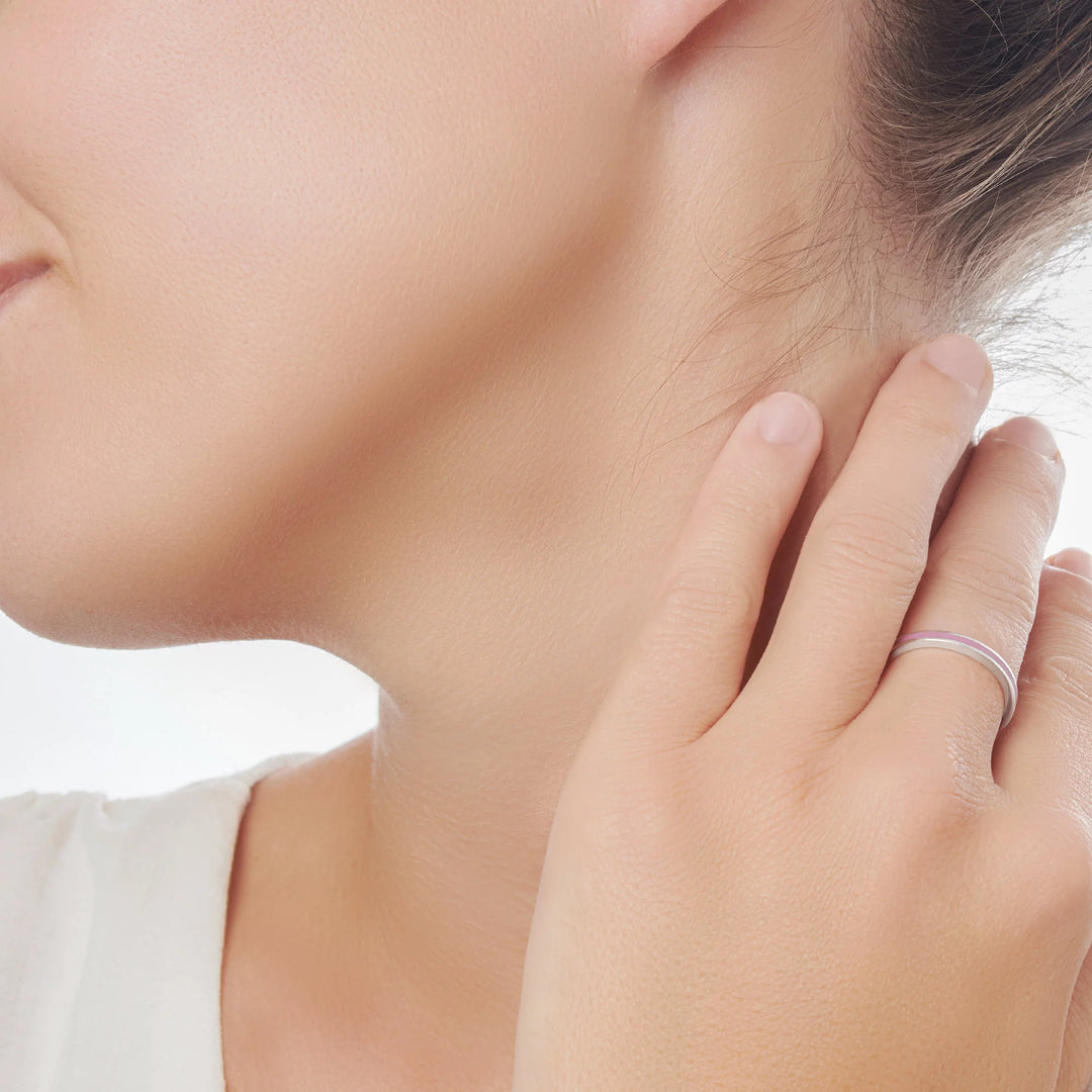 Enamel Stack Ring - Lilac