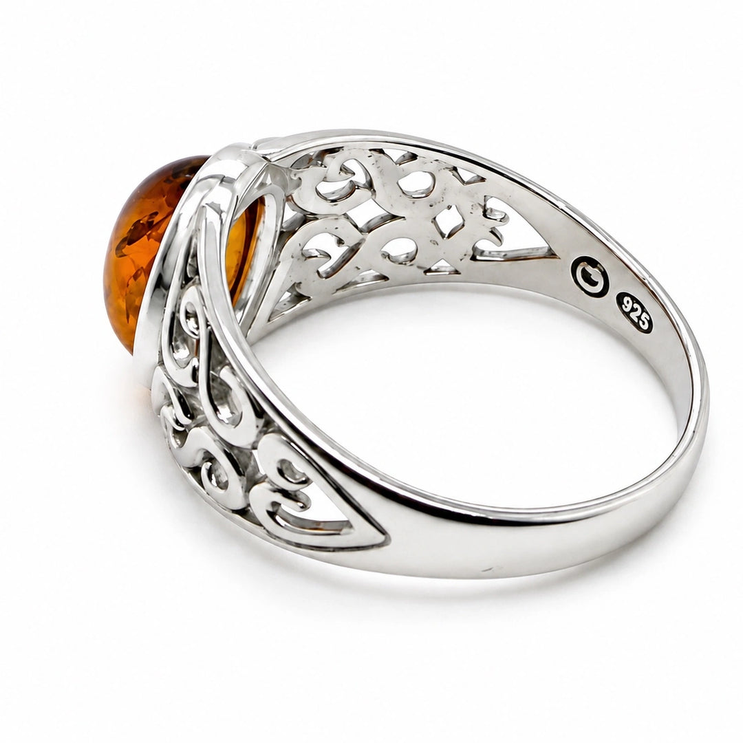 Celtic Amber Ring