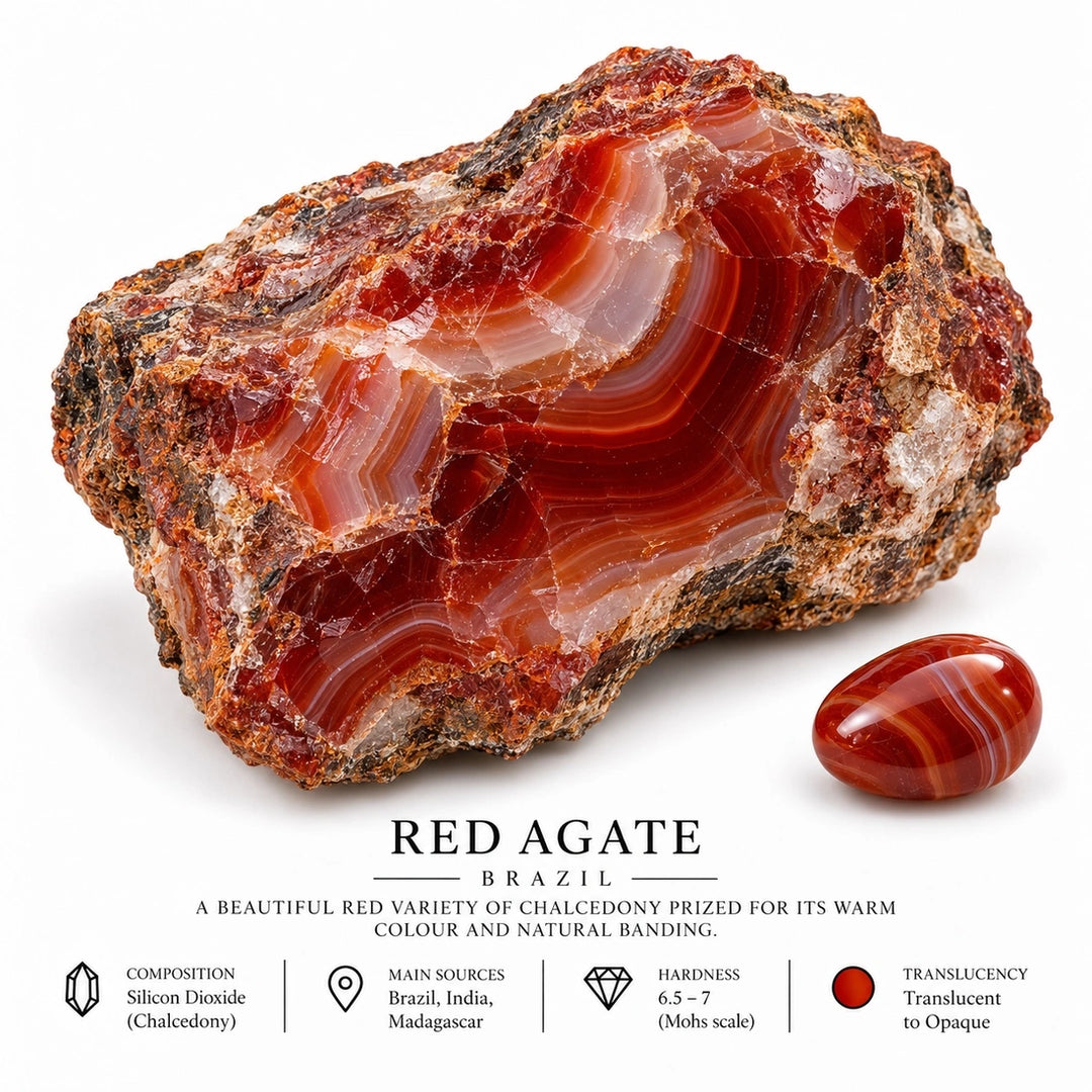Bodhi Beads Red Agate Bracelet