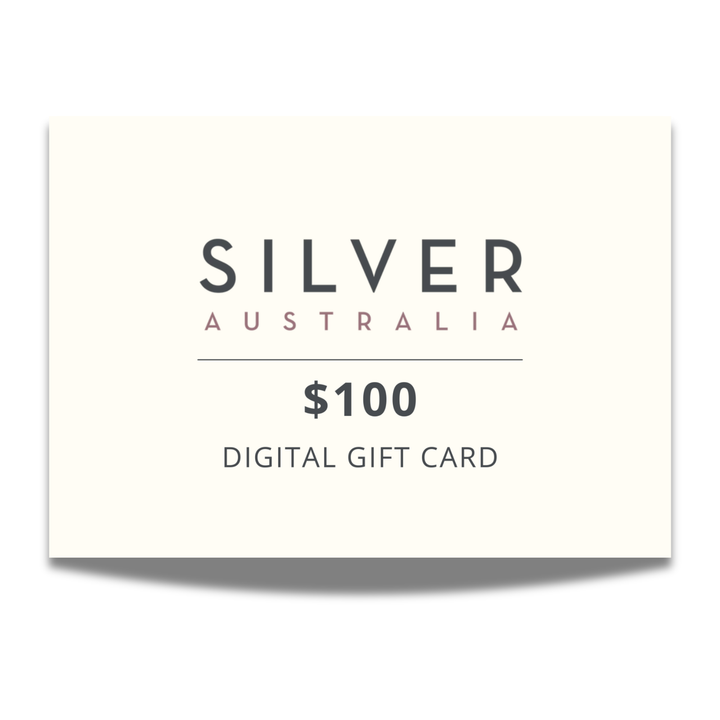 Silver Australia digital gift card worth $150 on a white background