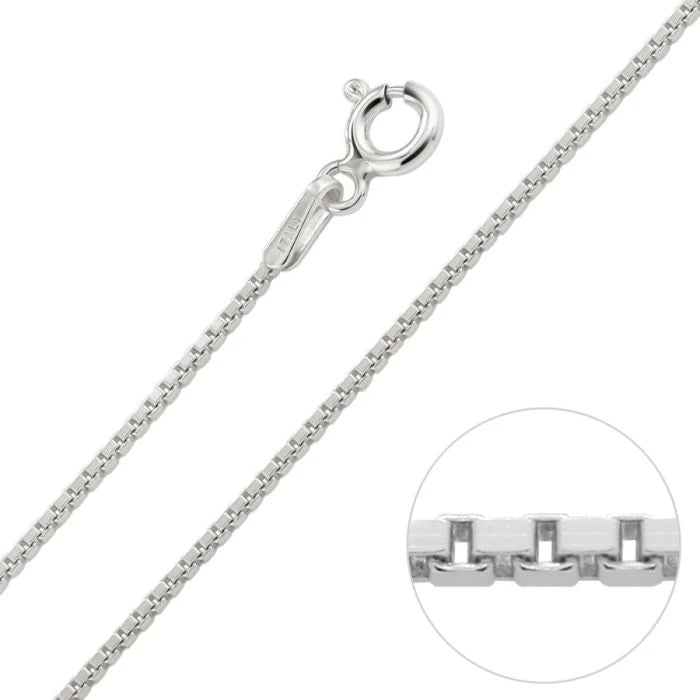 Silver Box Chain 1.00mm