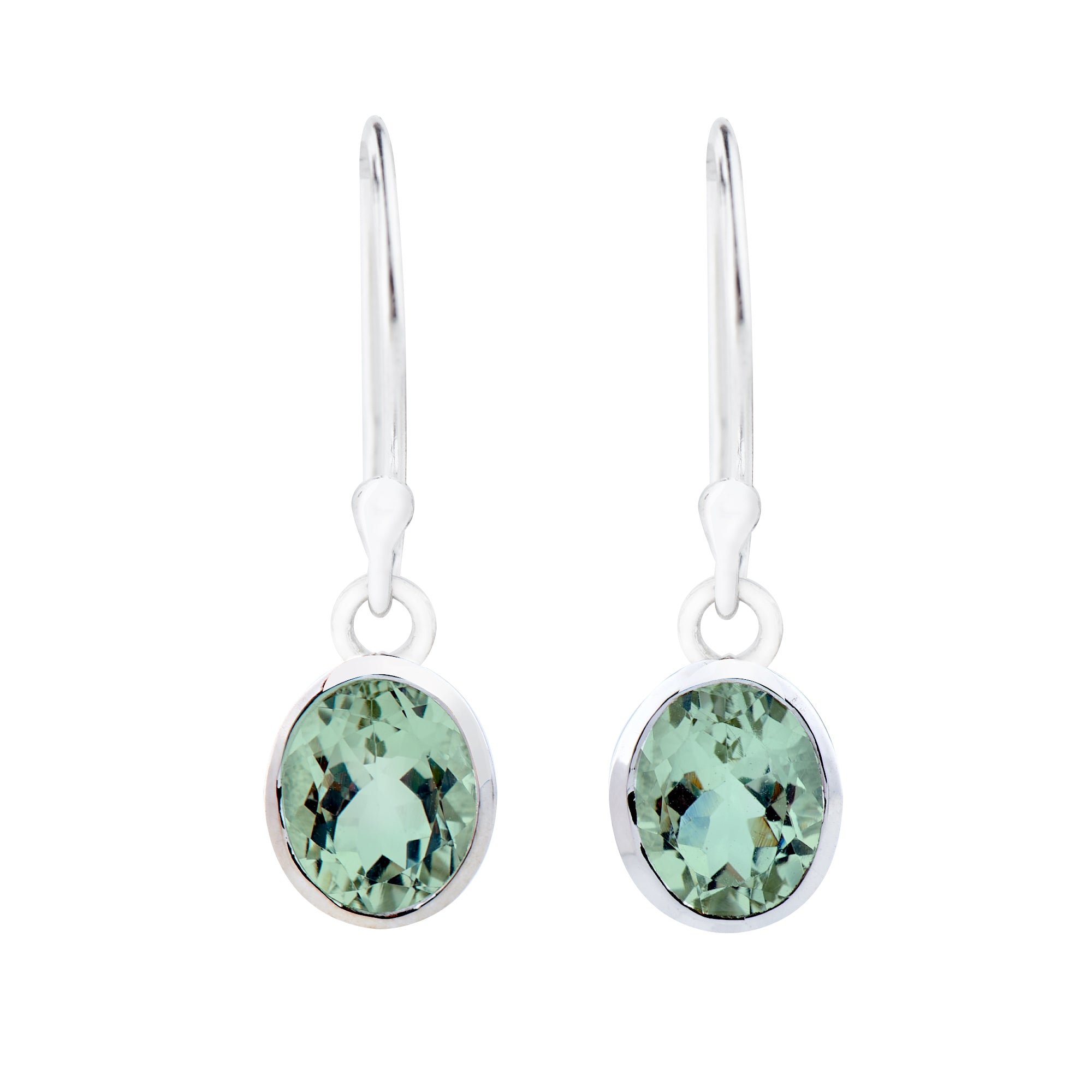 Green amethyst drop on sale earrings