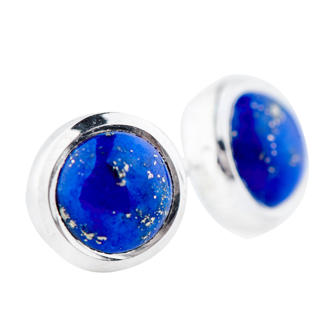 Lapis Lazuli Stud Earrings (B208E03)