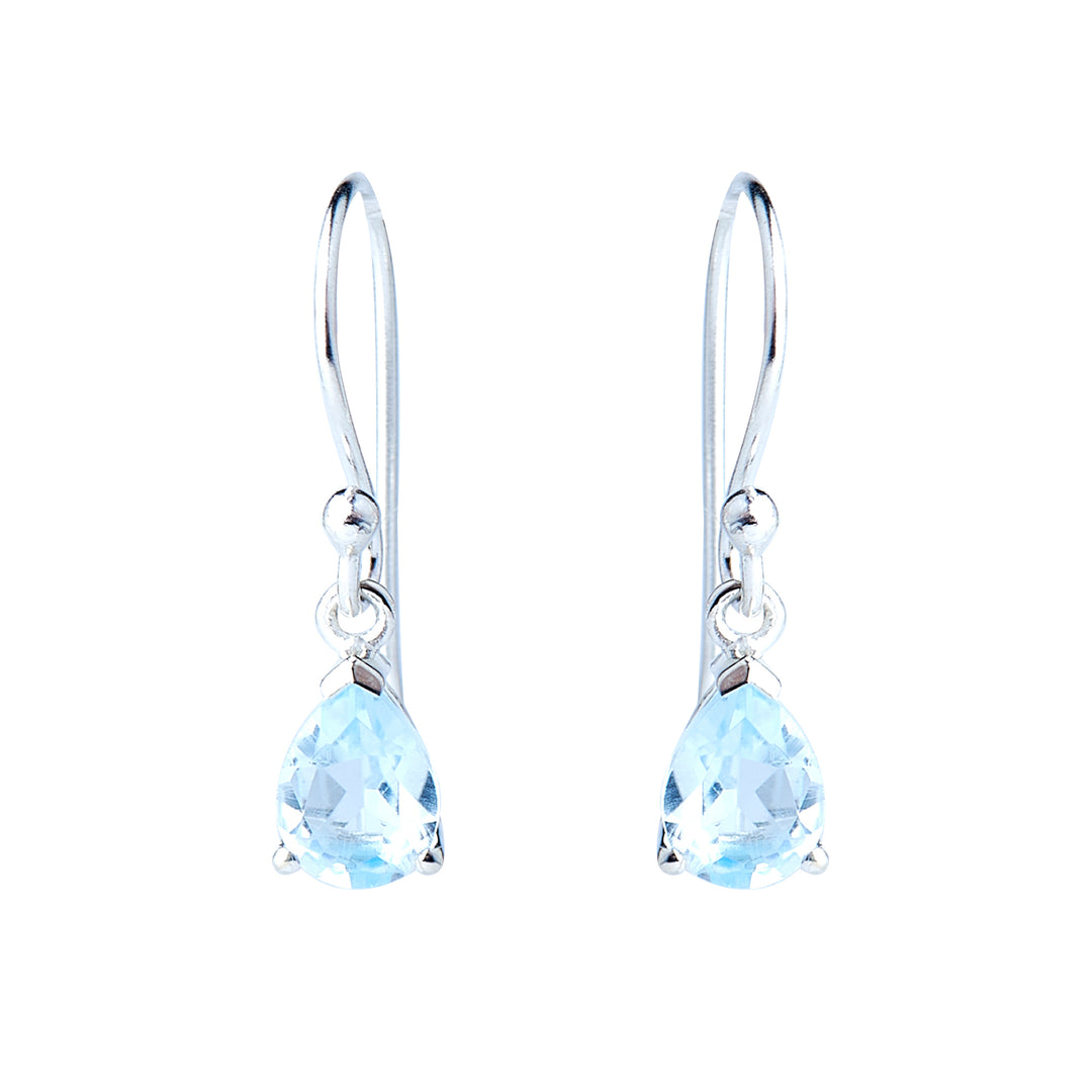 Blue Topaz Teardrop Earrings (SPE08)