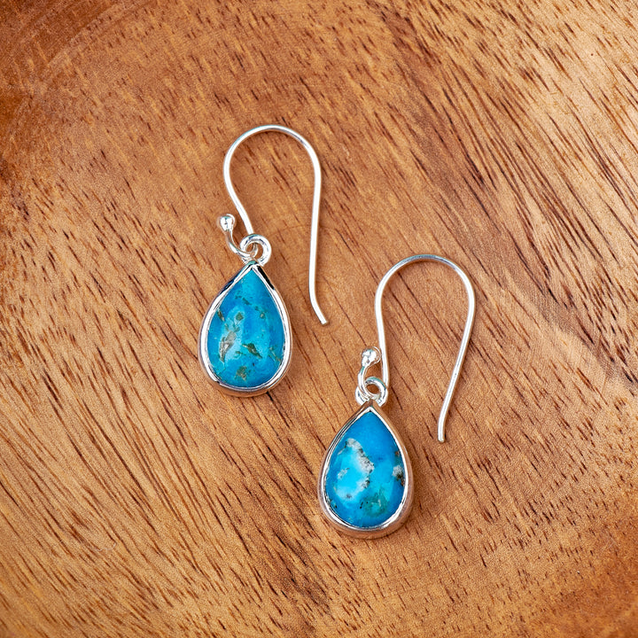 Arizona Turquoise Teardrop Earrings (B86E01)