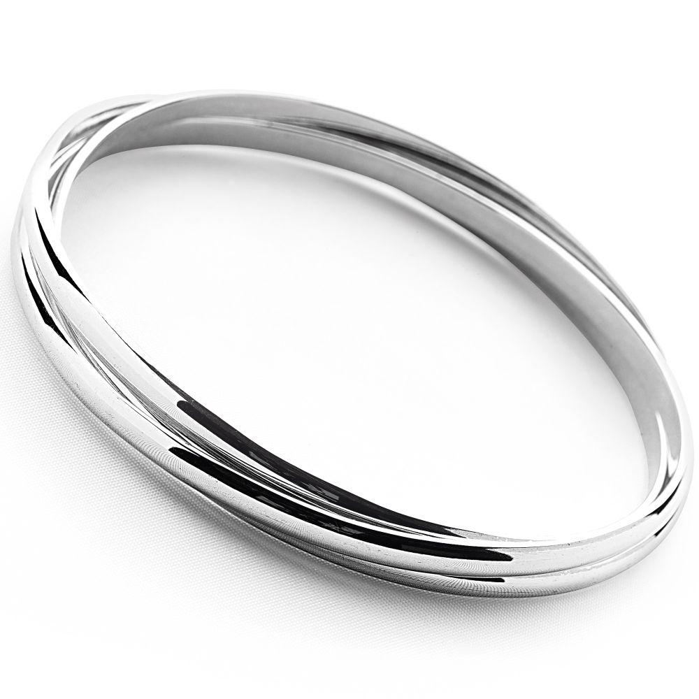 Buy Silky Triple Flat Russian Slave Sterling Silver Bangle Online in India  - Etsy
