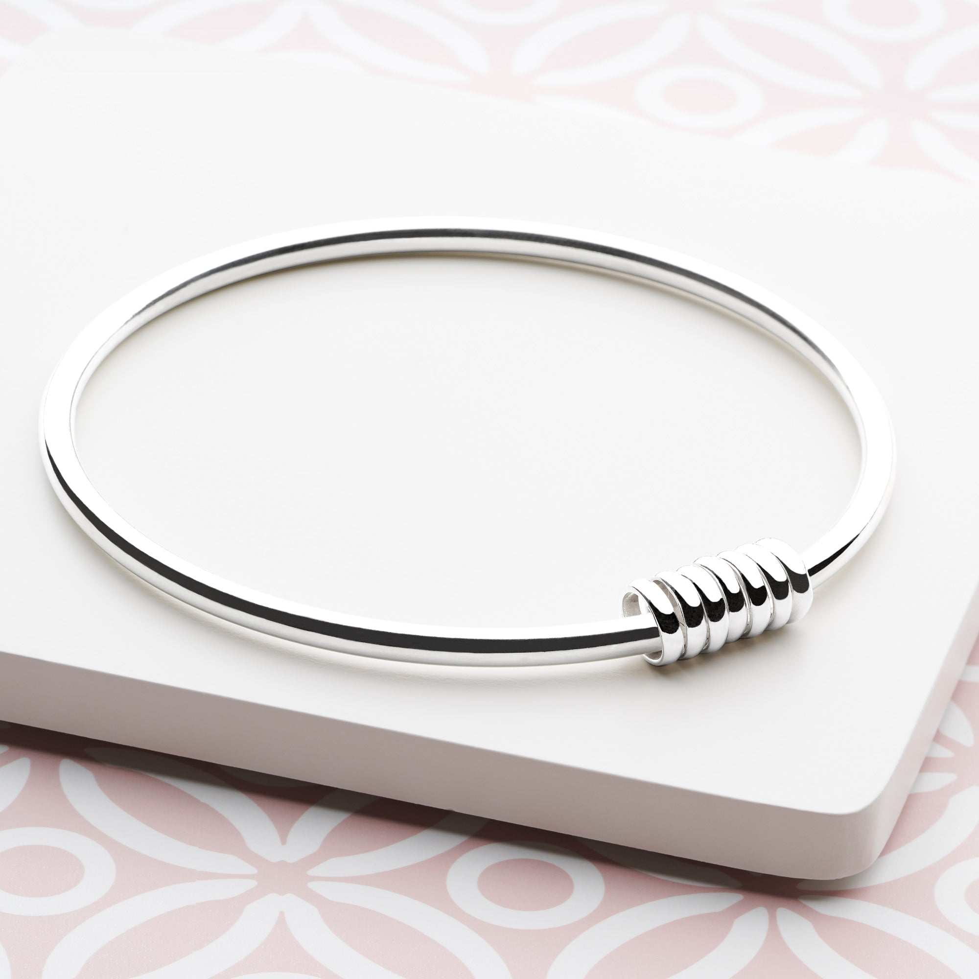 Silver bangle online bracelet women's