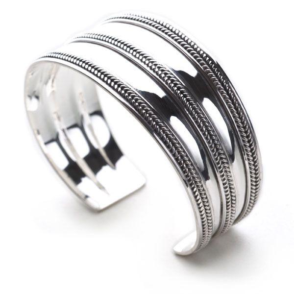 925 sterling silver artisan-crafted bangle (BGL5271)