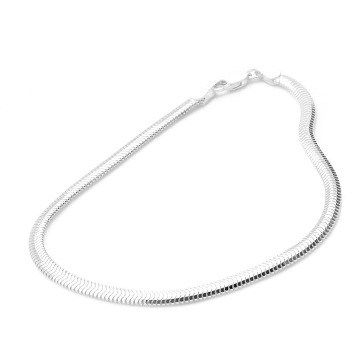 Herringbone Silver Bracelet (BRC13871)