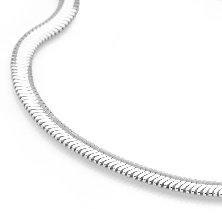Herringbone Silver Bracelet (BRC13871)