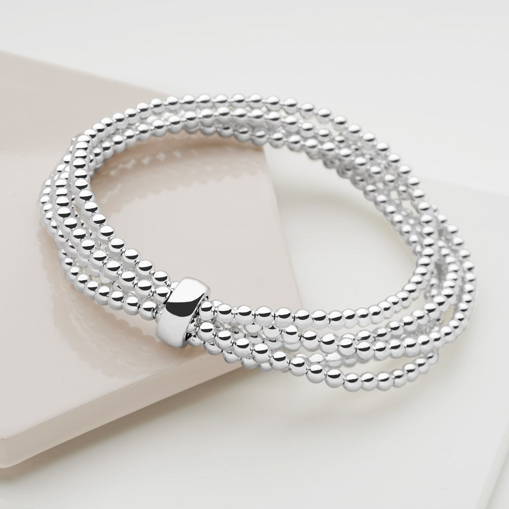 Cinque Silver Beaded Bracelet (BRC14511)