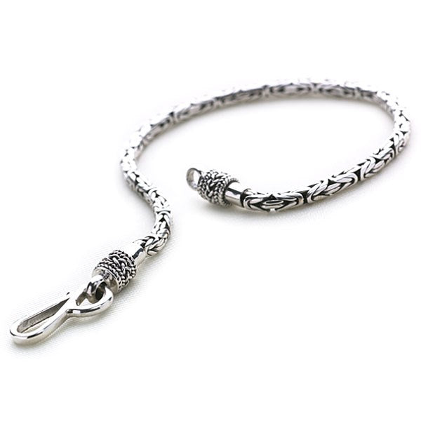 Silver Snake Bracelet - Borobudur Weave (BRC6631)