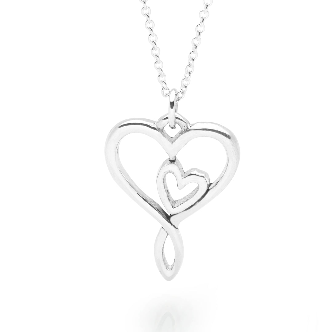 Mother & Daughter Silver Necklace (CHN11391)