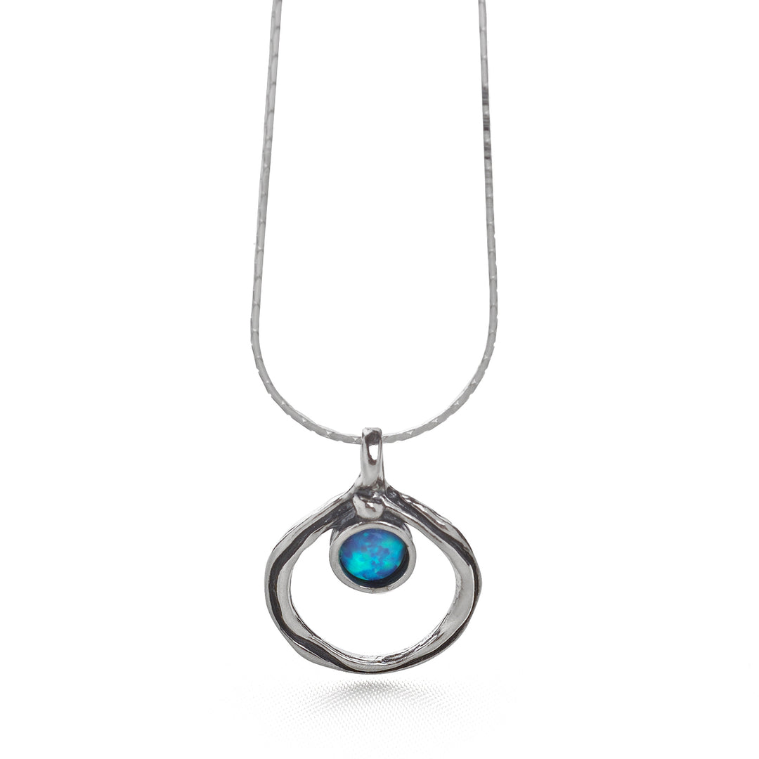 Halo Silver Necklace (CHN6821)