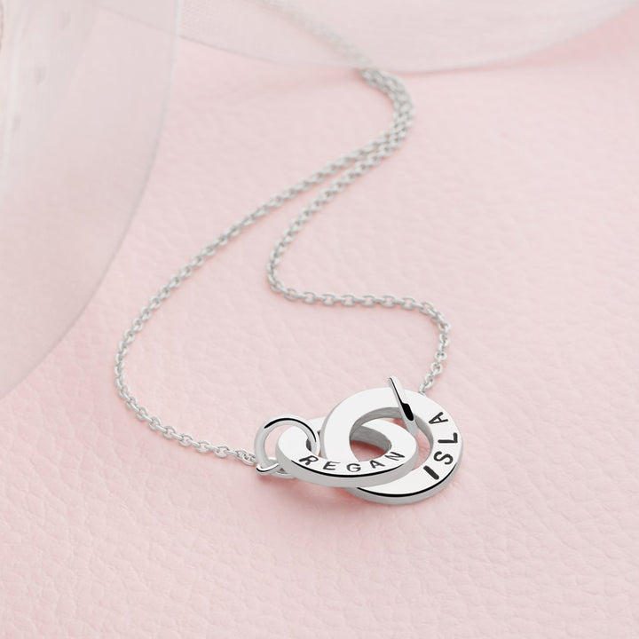 Personalised Interlocking Rings Necklace (CHN8131)