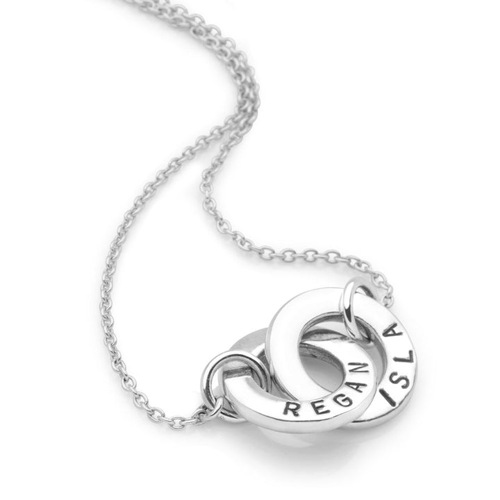 Personalised Interlocking Rings Necklace (CHN8131)