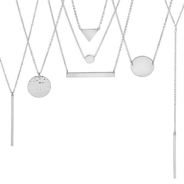 3 layer deals necklace sterling silver