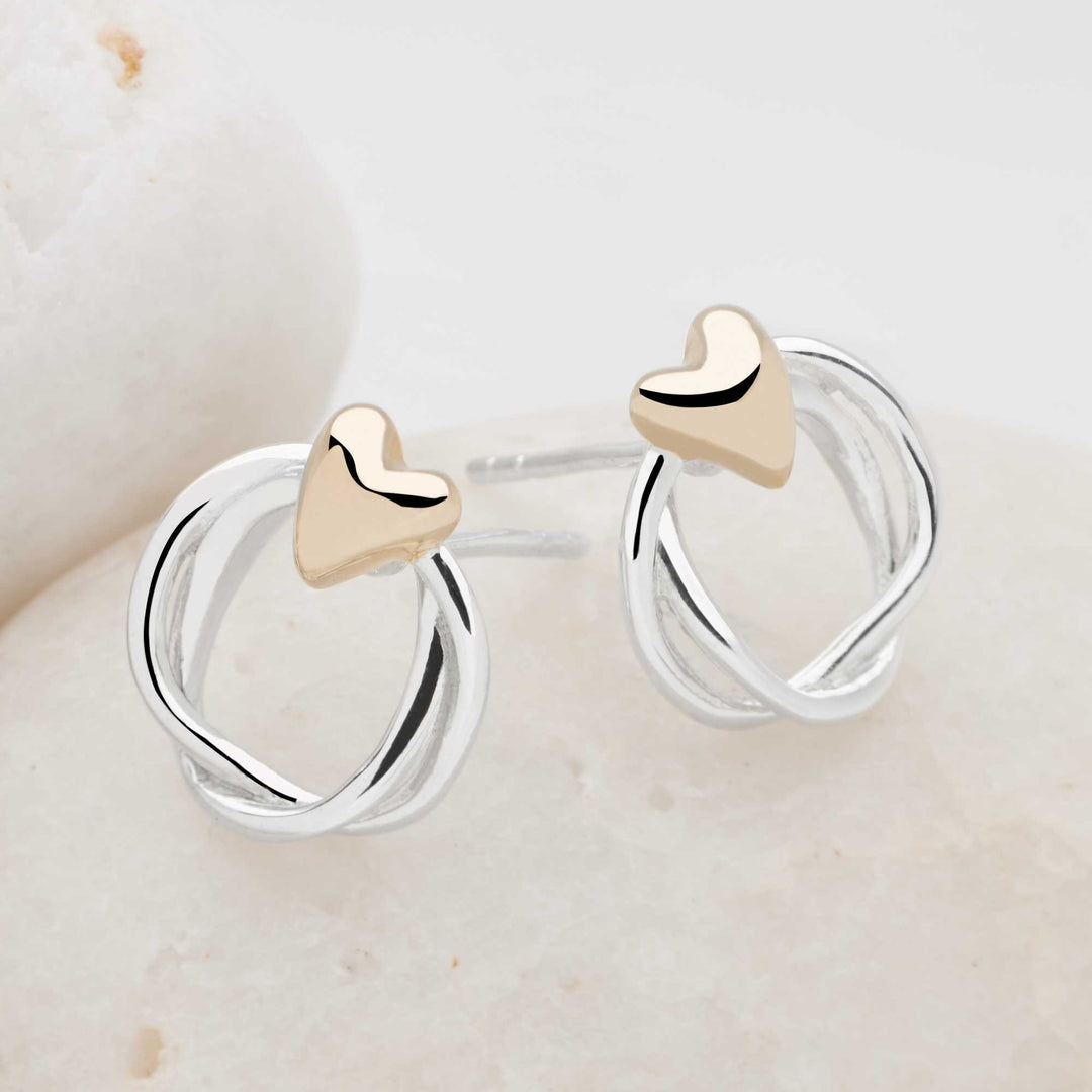 Golden Hearted Earrings (E20701)