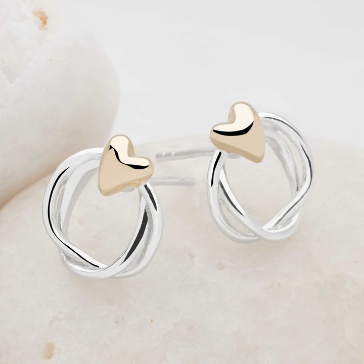 Golden Heart Earrings (E20701)