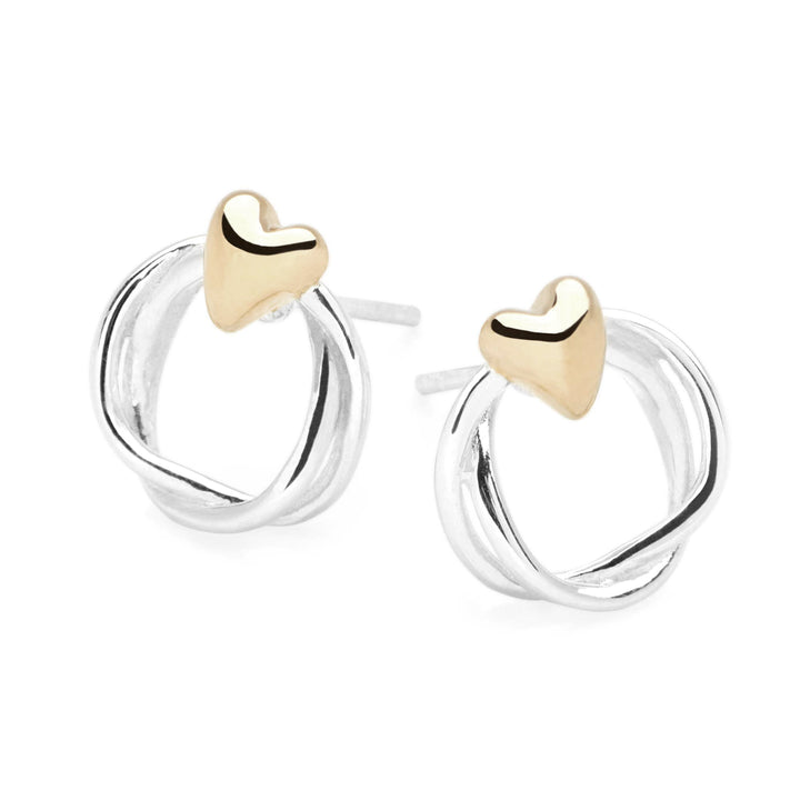 Golden Heart Earrings (E20701)