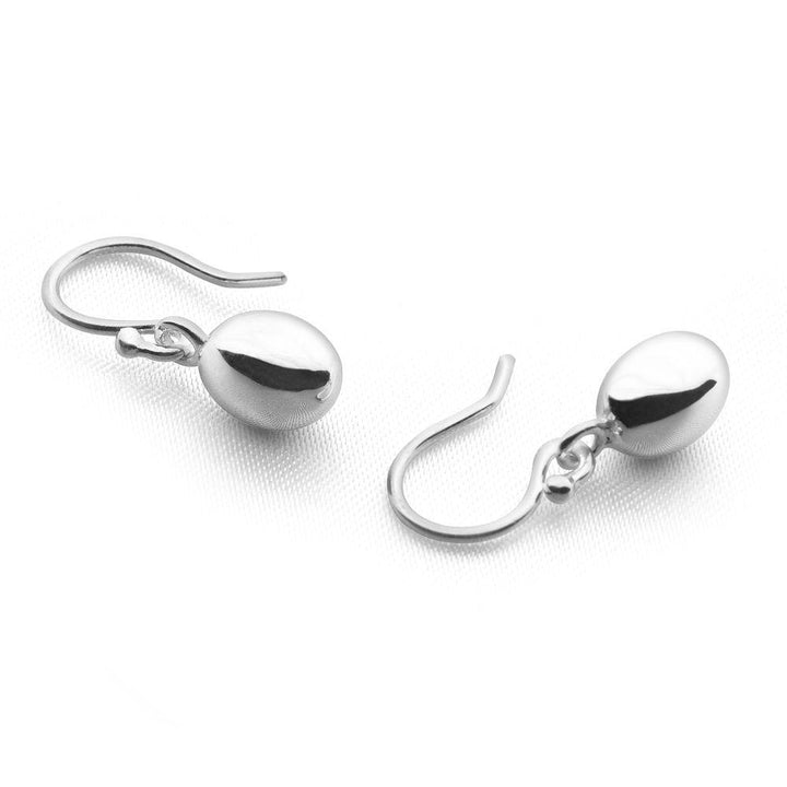 Solid silver pearls on mini wire hook earrings