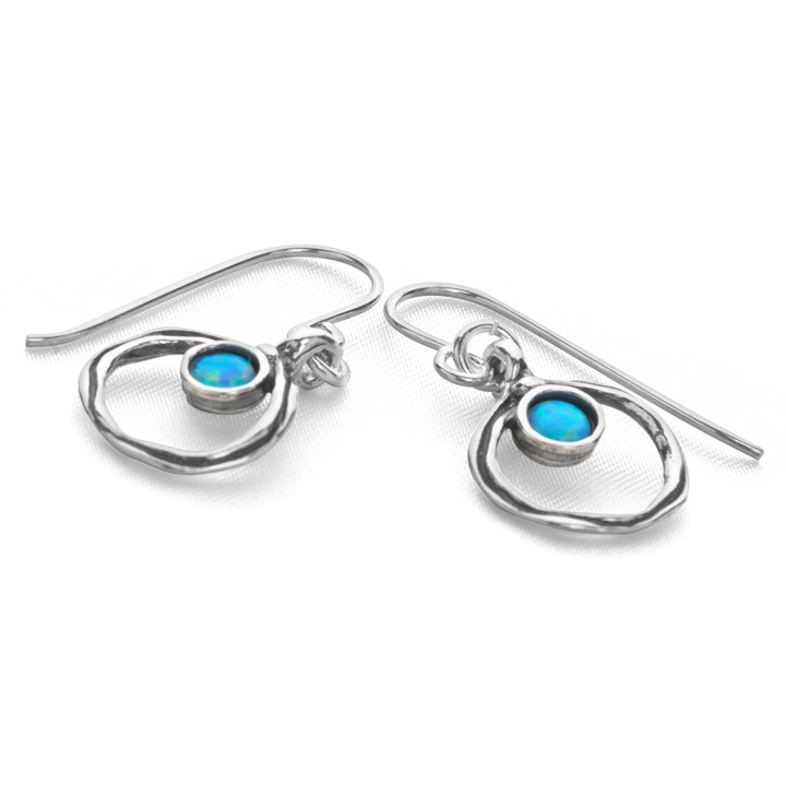 Halo Silver Drop Earrings (E34521)