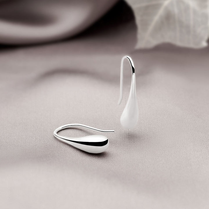 Silver Teardrop Earrings (E39191)
