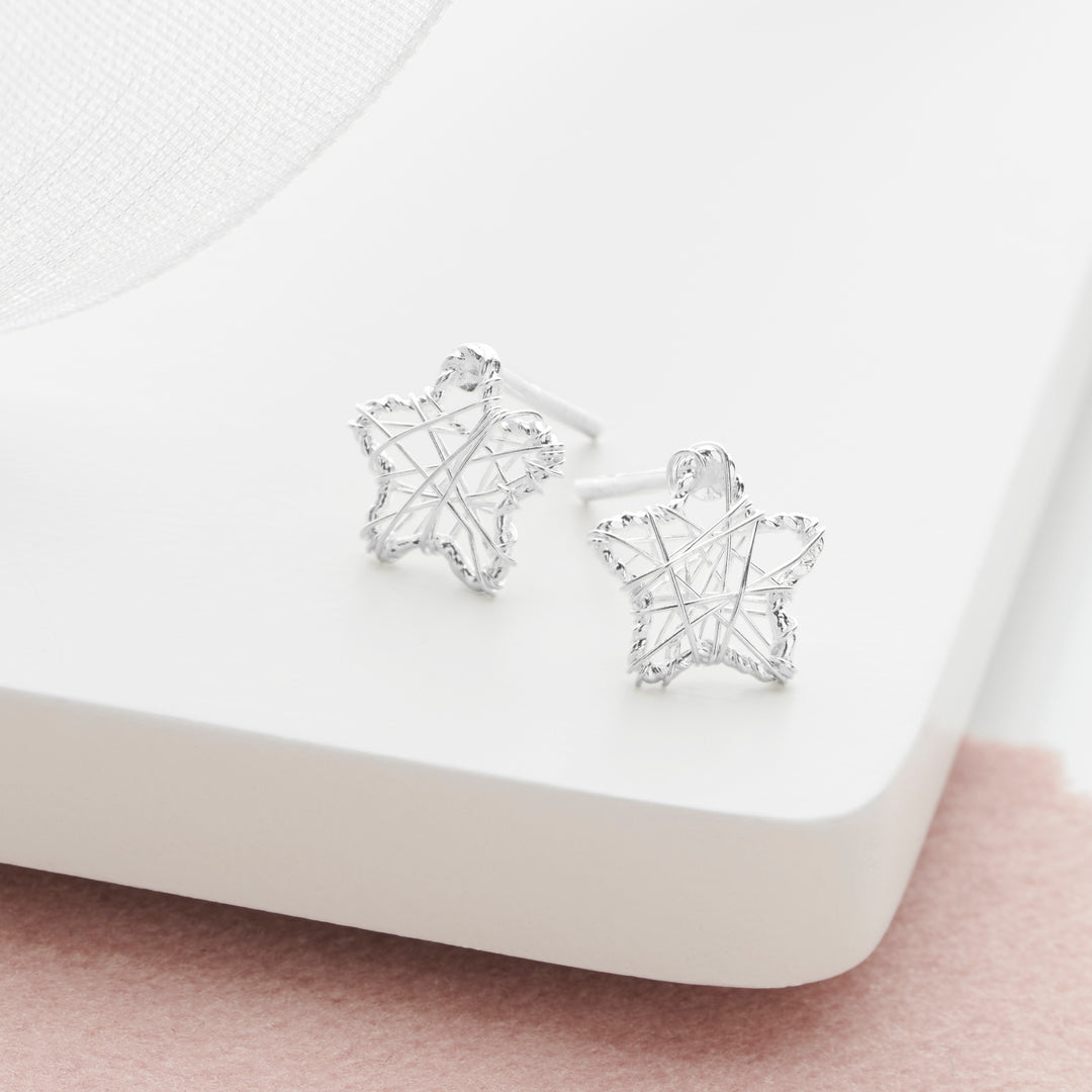 Embroidered Silver Stars (E39601)