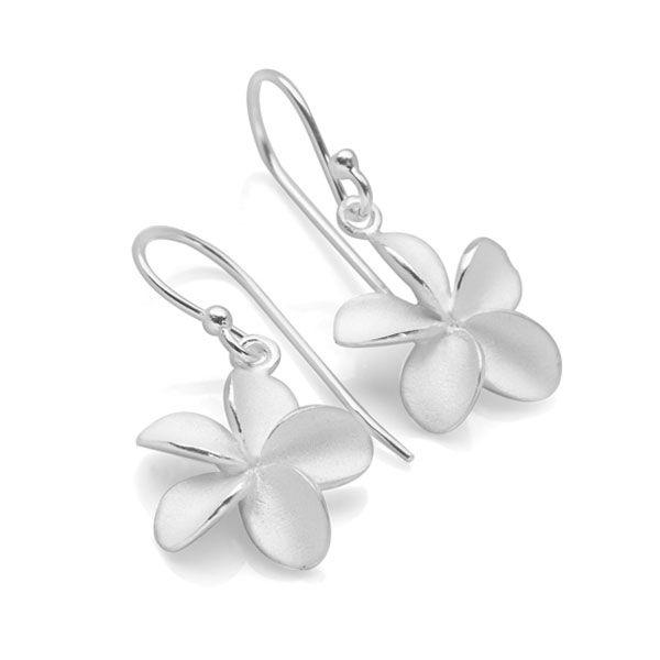 925 sterling silver flower with a brushed satin finish. (E40461)