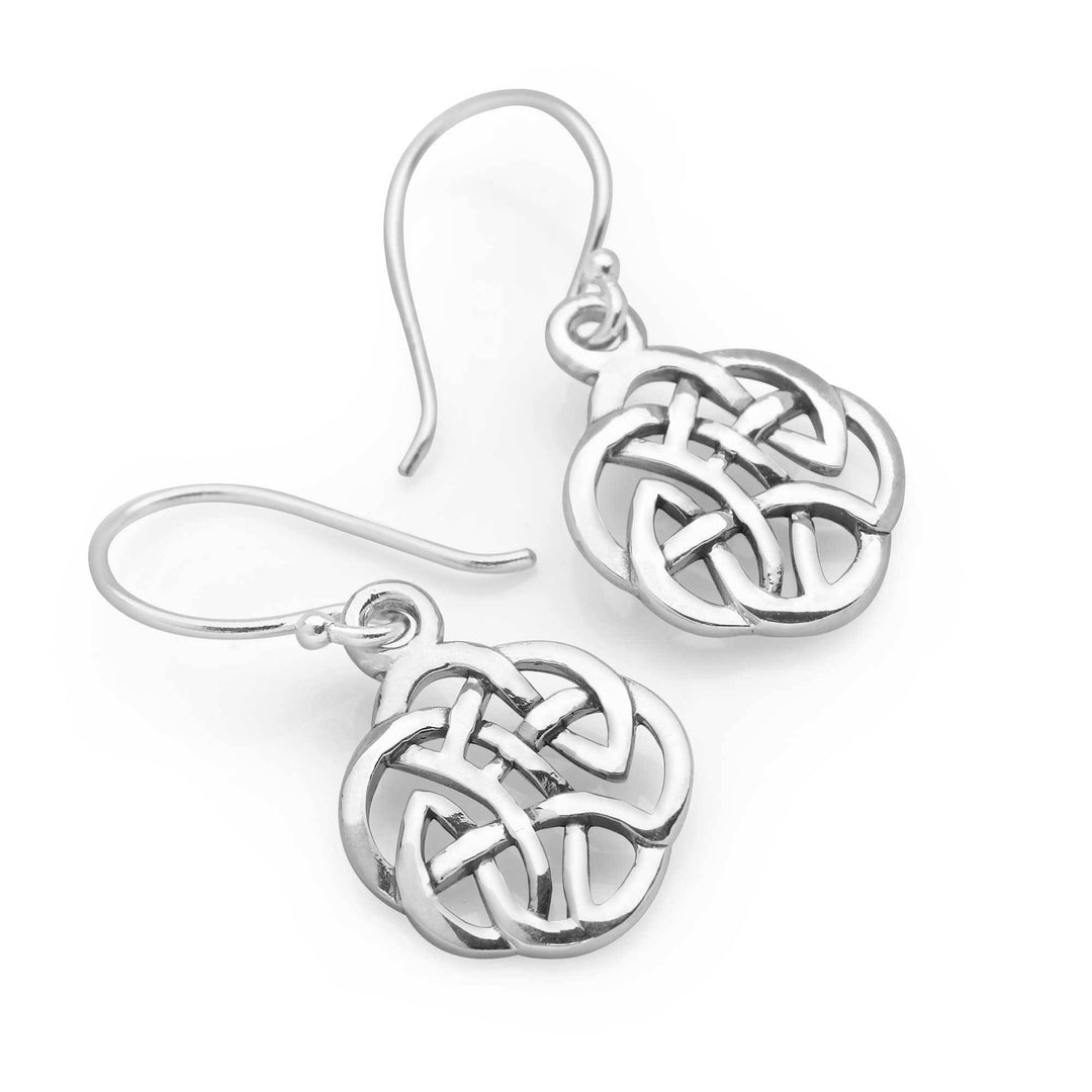925 sterling silver celtic knot earrings. (E44671)