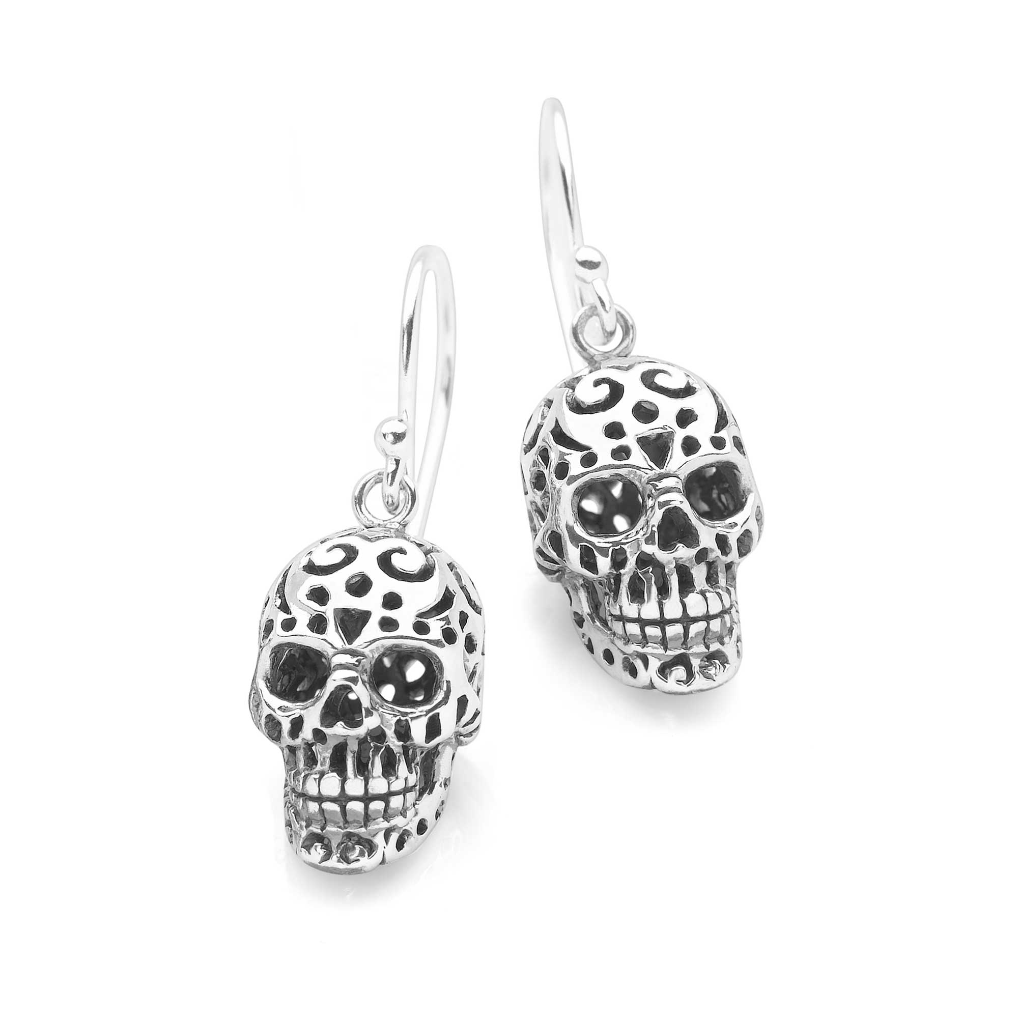 Dangle skull outlet earrings