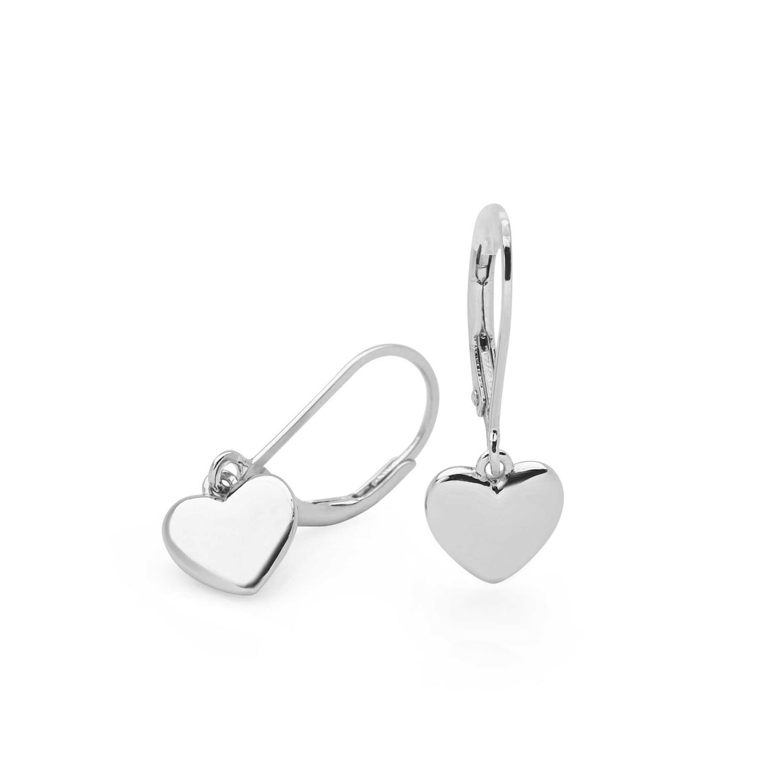 925 sterling silver heart earrings (E48851)