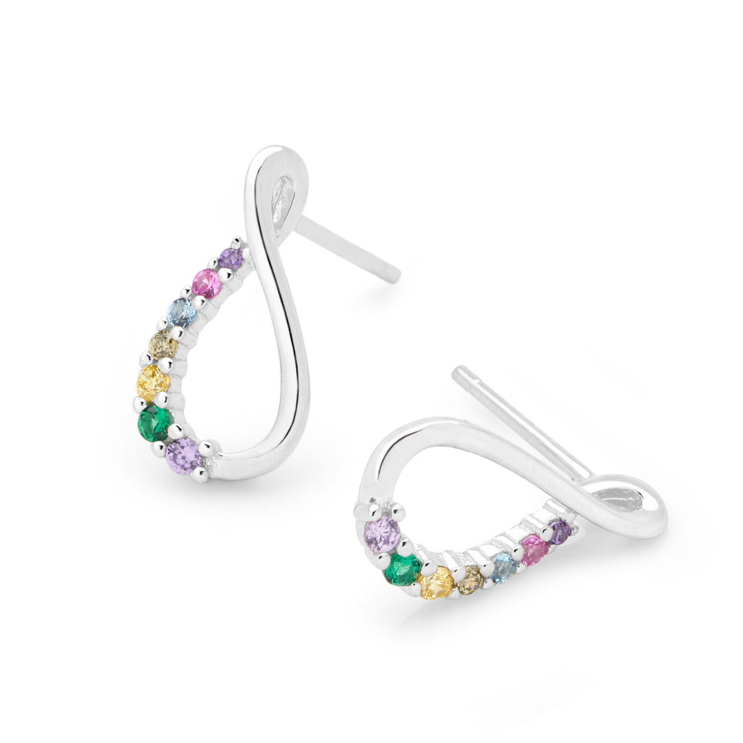 Rainbow Infinity Earrings (E53441)
