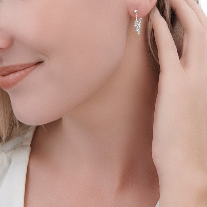 Raffia Amazonite Earrings (E55441)