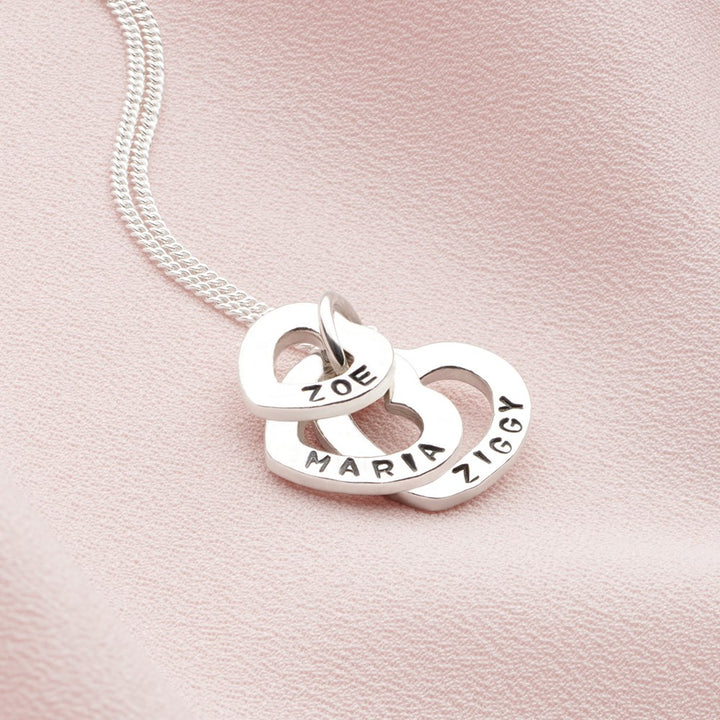 Three Hearts Beat as One Personalised Pendant (P23021)