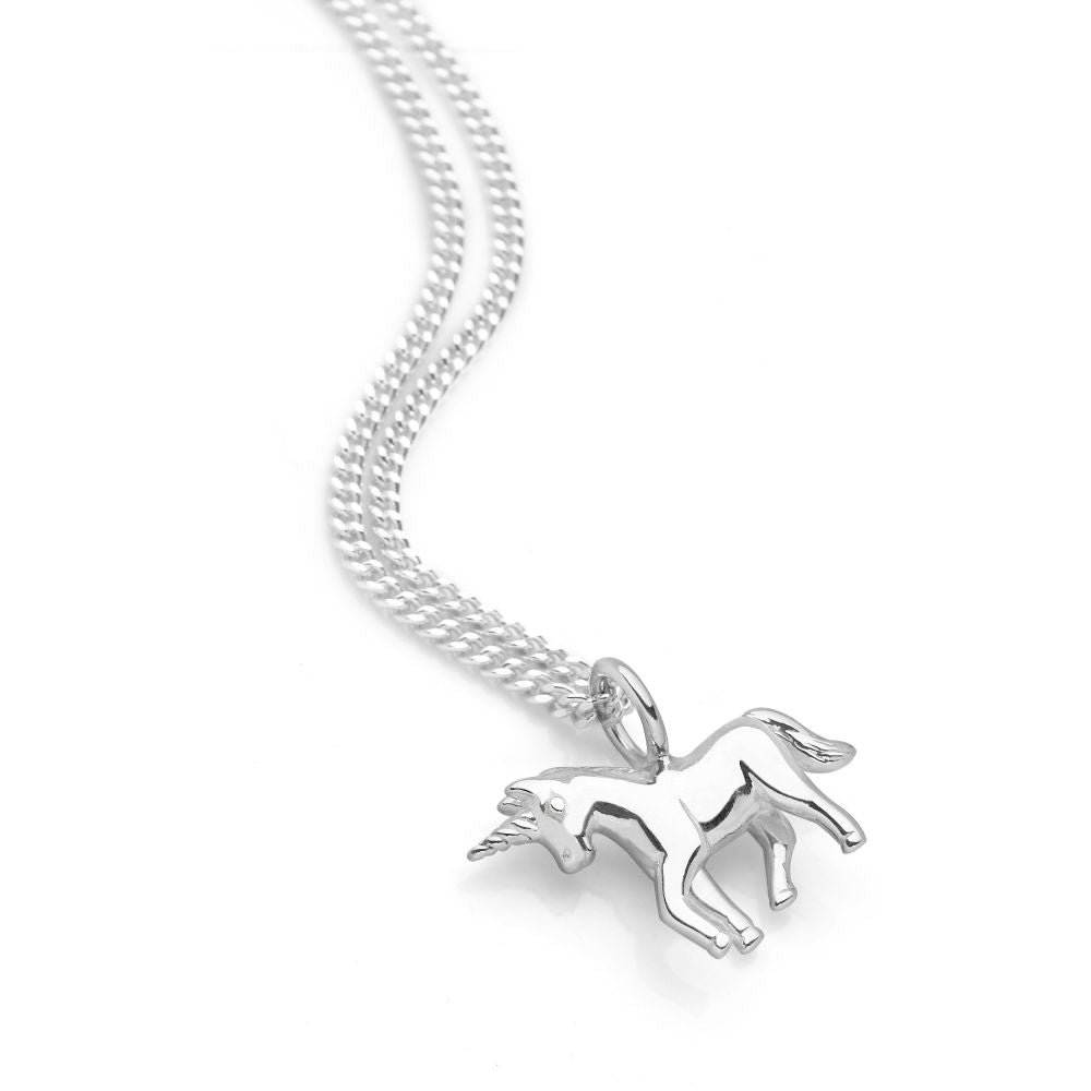 925 sterling silver unicorn pendant (P25701)