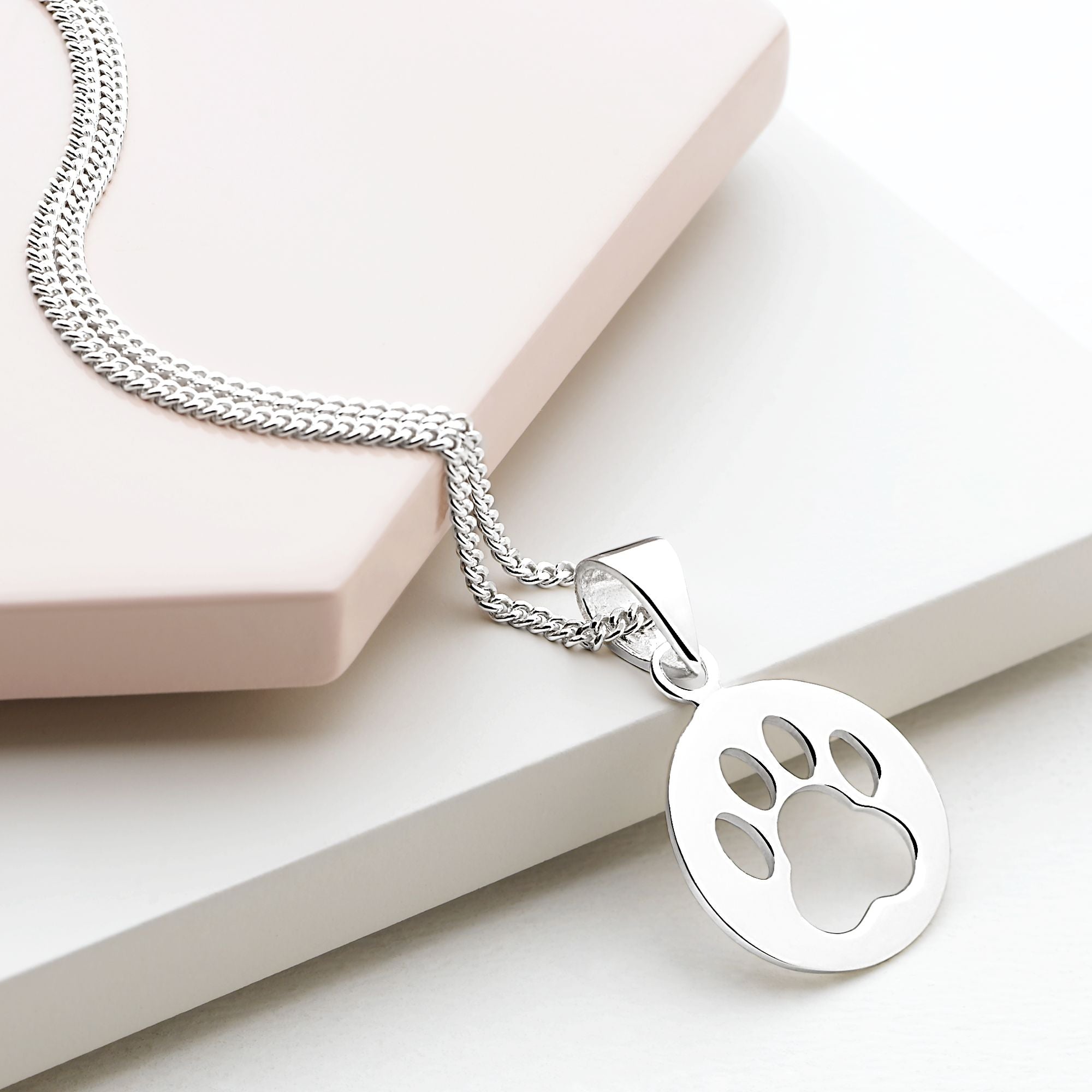 Silver paw outlet necklace