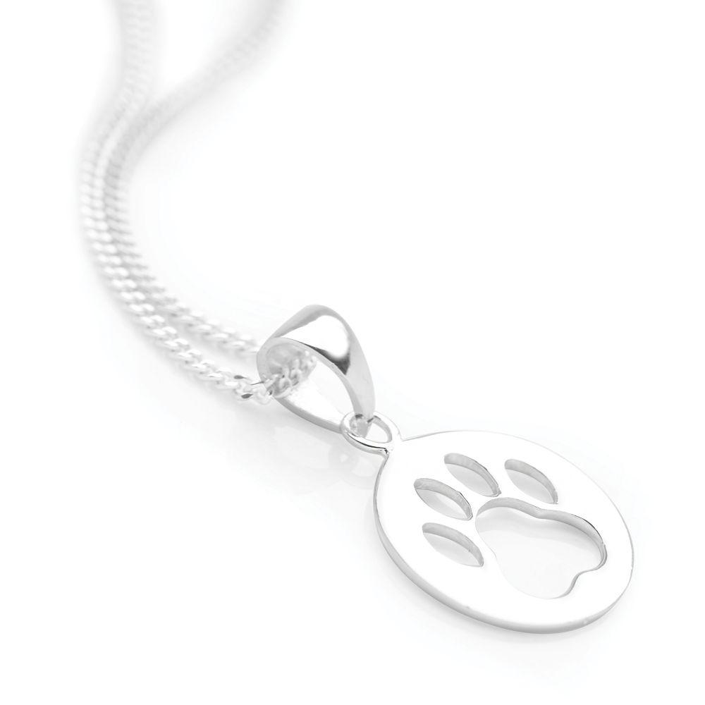 Sterling Silver Paw Print Necklace – Melchior Jewellery