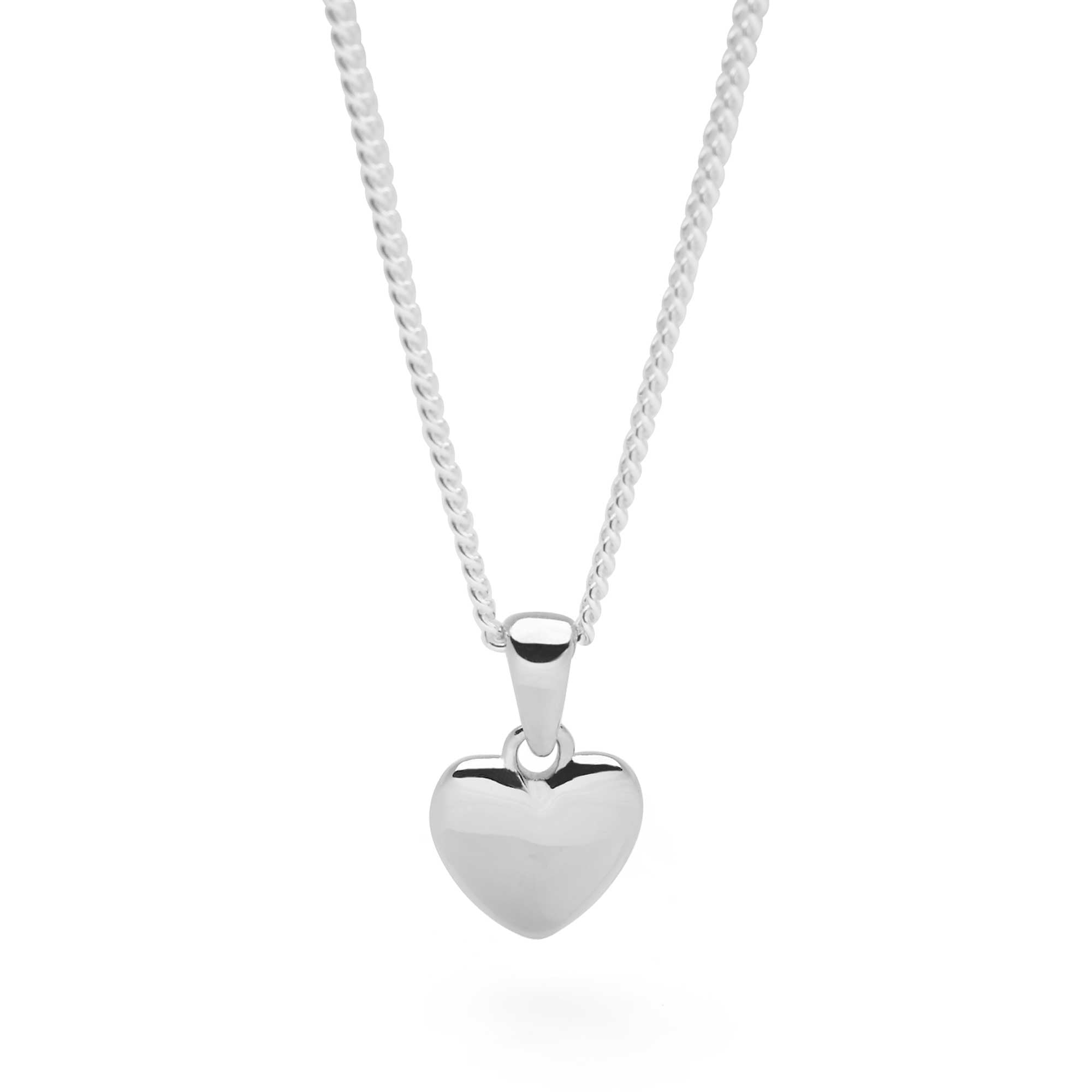 Dainty silver sales heart necklace