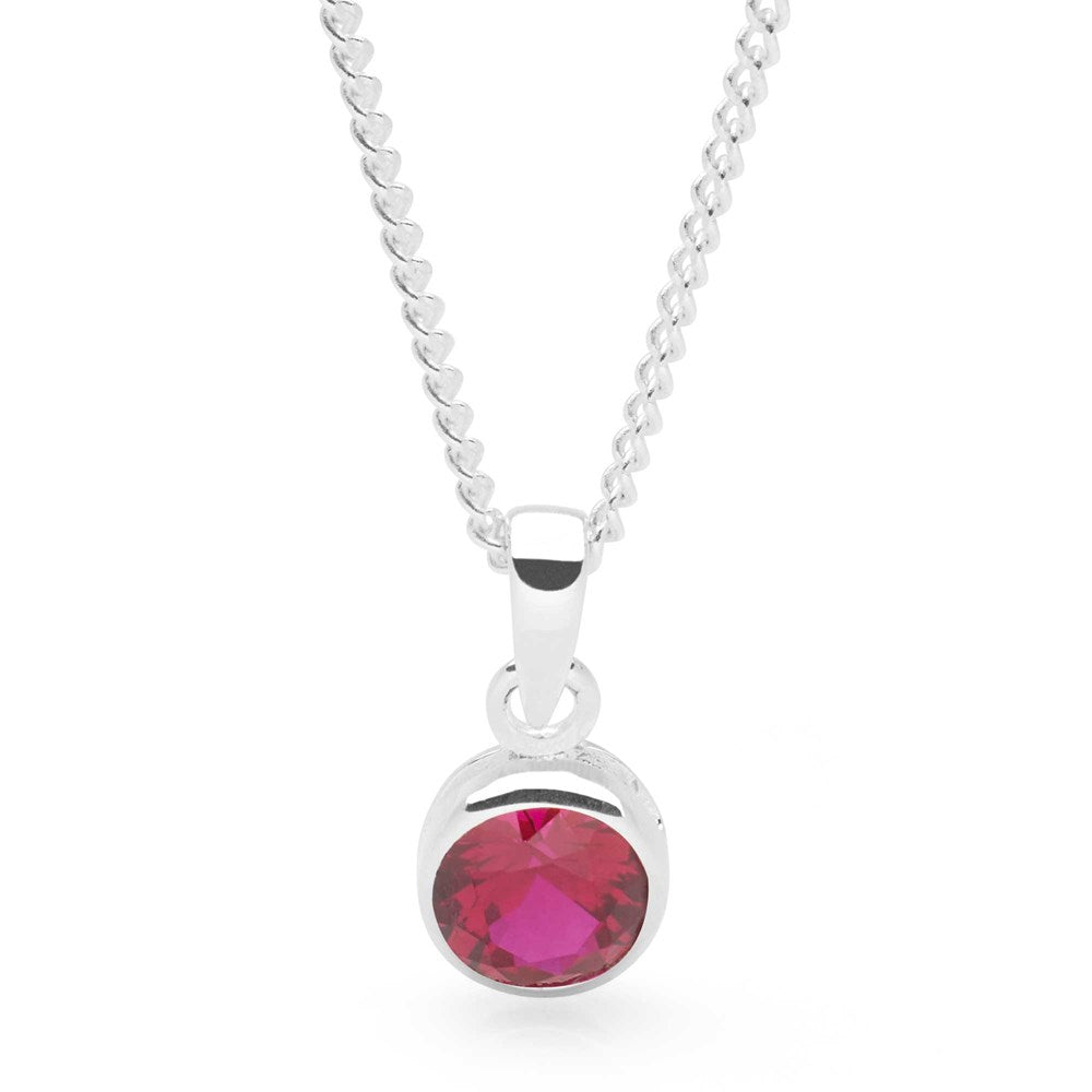 July Birthstone Pendant – Silver Australia - Main Image