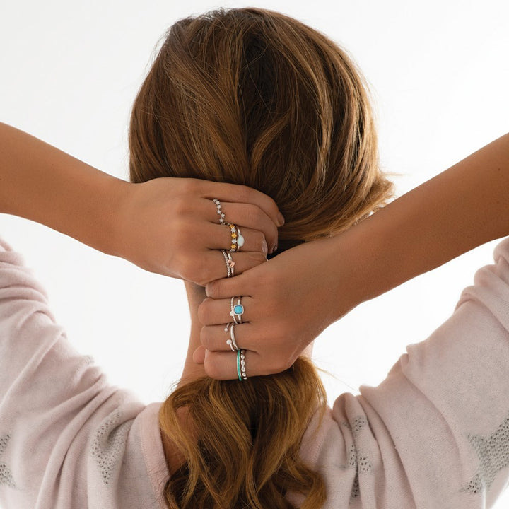 Silver Opalite Stack Ring (R14131)