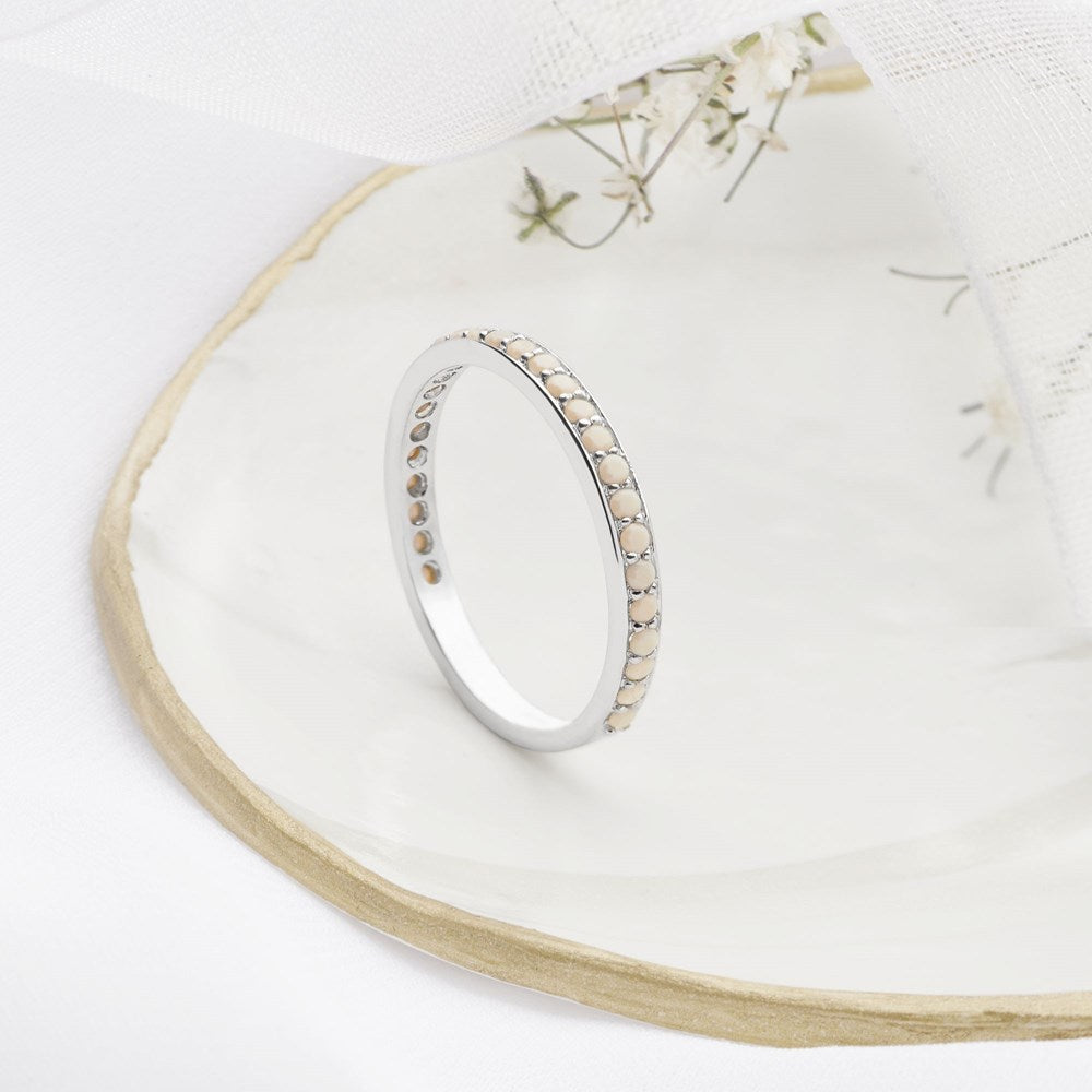 Luxurious Cream Stack Ring (R20581)