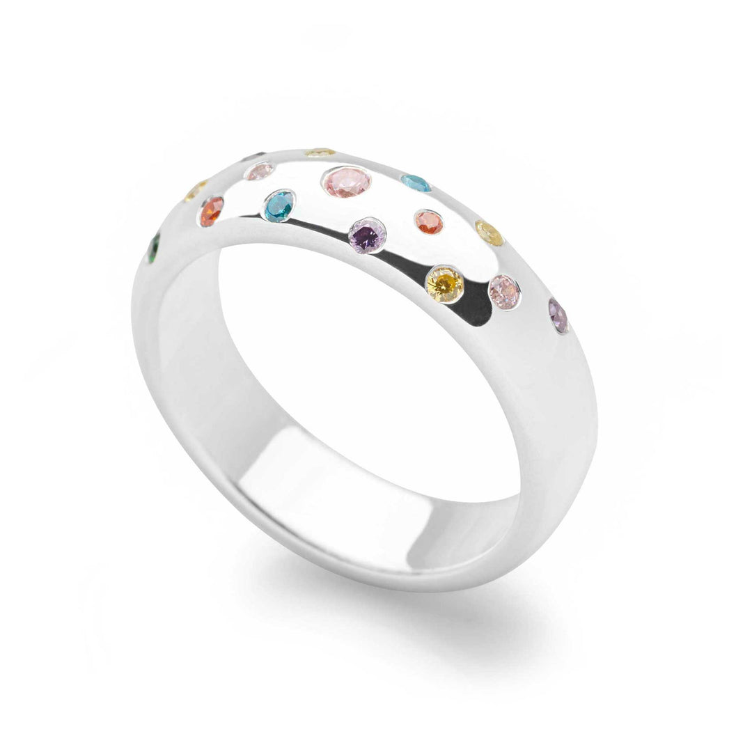 Rainbow Pop Silver Ring (R20771)