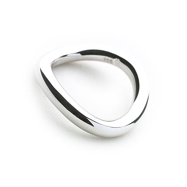 925 sterling silver Polished twisted ring (R3241)