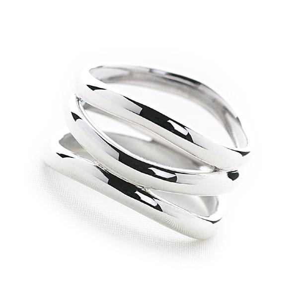 925 sterling silver circle twisted silver band ring (R4871)